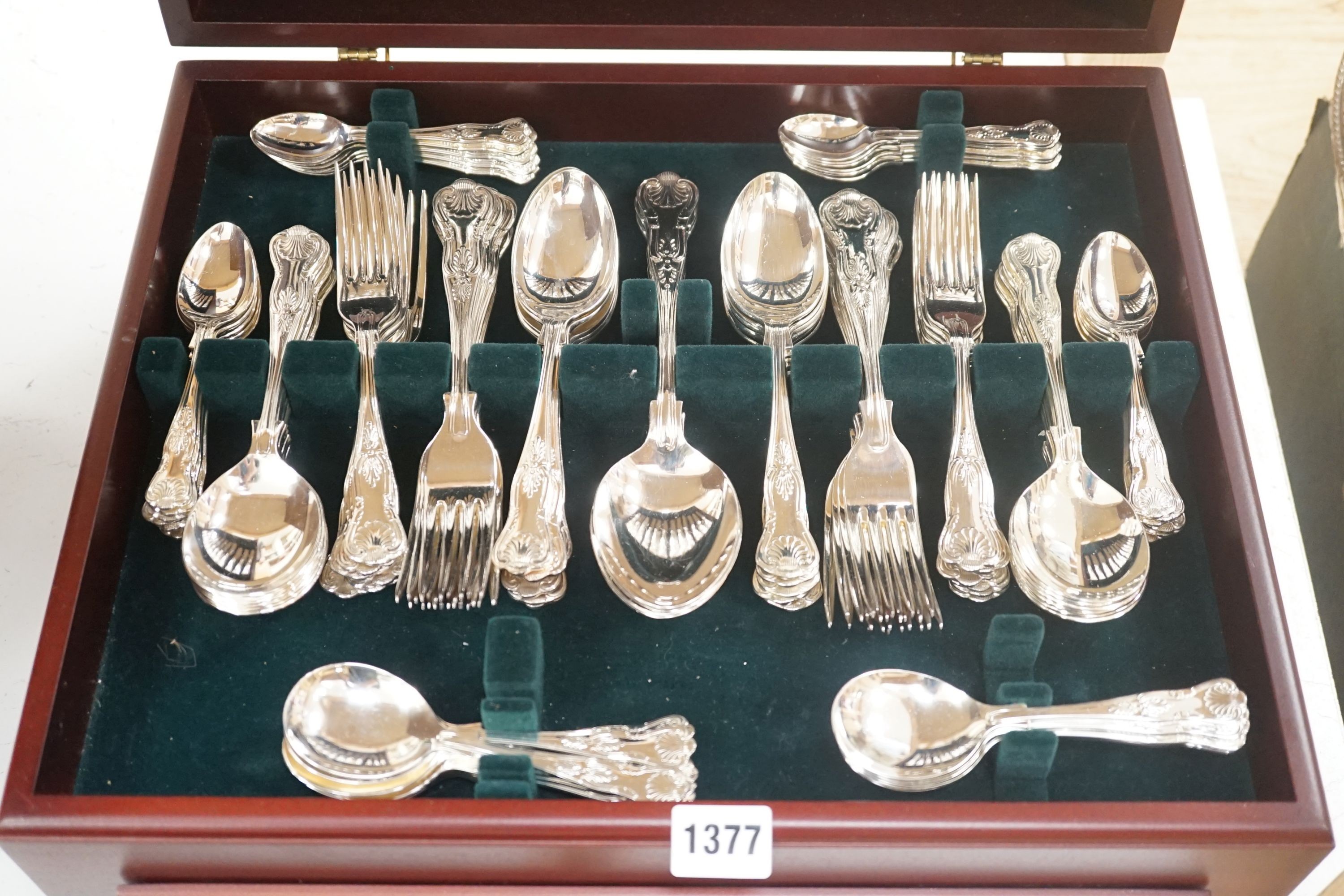 A canteen of silver plated cutlery